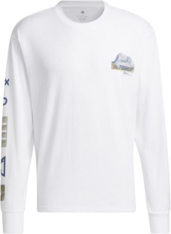 Blanco Camiseta Estampada De Manga Larga Adidas National Park Foundation Rei Co-op Hombre