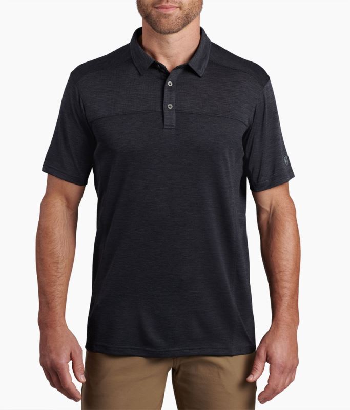 Negro Kuhl Ingeniería Polo Camisa Hombres Rei Co-op