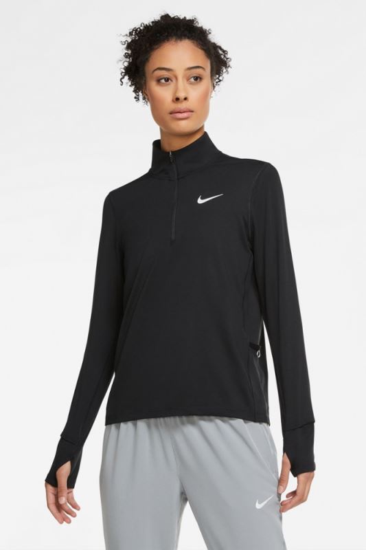 Camiseta De Running Con Media Cremallera Nike Element Rei Co-op Mujer Negro