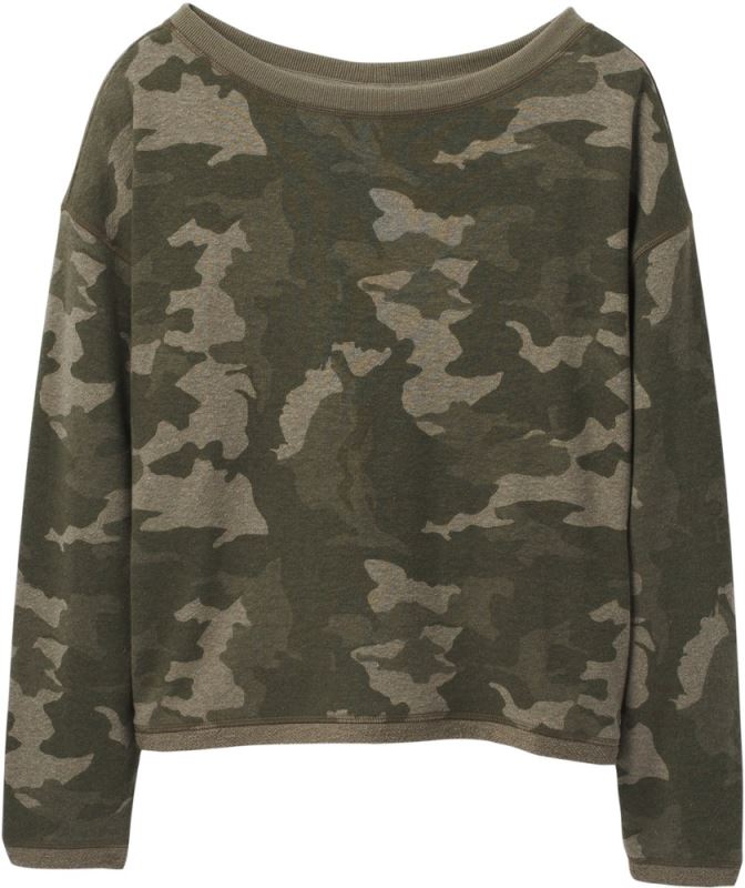 Sage Camo Prana Acogedor Arriba Polmdale Top Mujeres Rei Co-op
